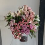 مزهرية الجوري والبيبي روز